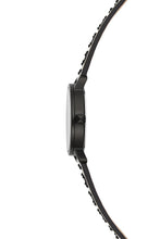Load image into Gallery viewer, BFFL Black Ion Plated Tone White Leather Strap Watch, 36MM
